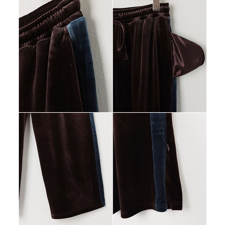 トラック ベロア パンツ | andme | 詳細画像13 