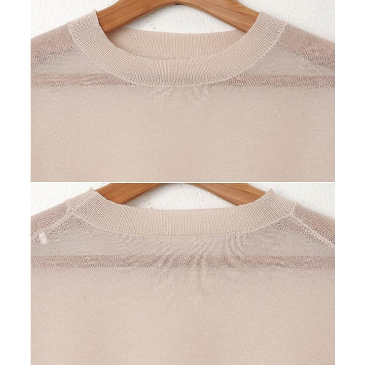 ボリューム袖 シアー ニット | andme | 詳細画像13 