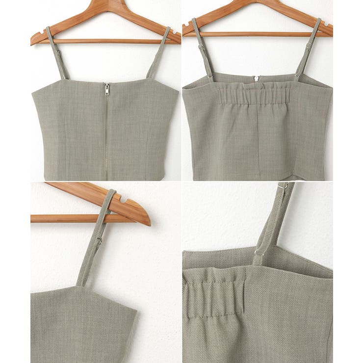 リネンライク ダブルジップ ビスチェ風 | andme | 詳細画像14 