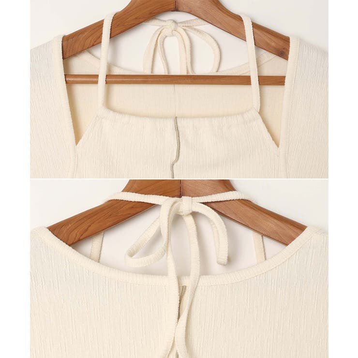 楊柳 配色メロー ホルターネック | andme | 詳細画像13 