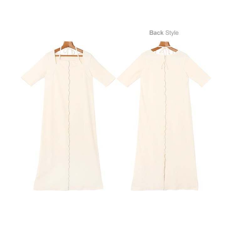 楊柳 配色メロー ホルターネック | andme | 詳細画像16 