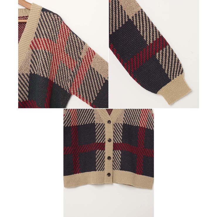 モヘアライク チェック ジャガード | andme | 詳細画像17 