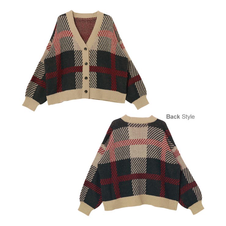 モヘアライク チェック ジャガード[品番：AZ000004714]｜andme