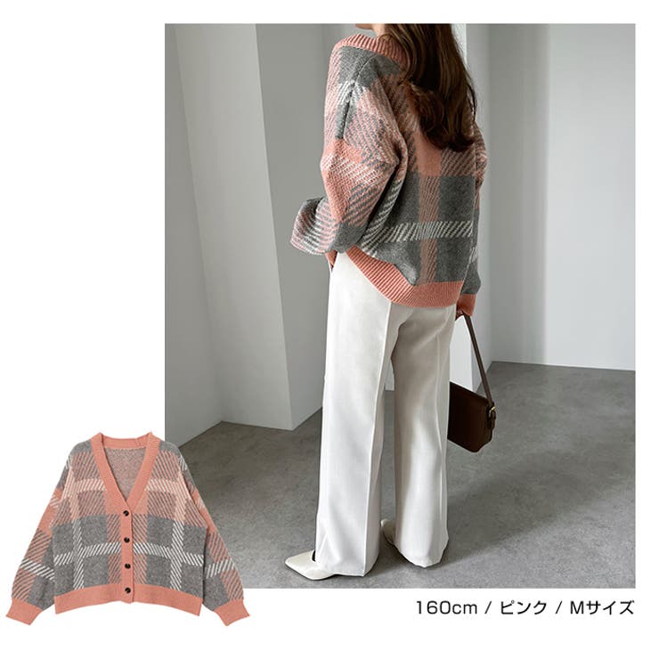 モヘアライク チェック ジャガード | andme | 詳細画像7 