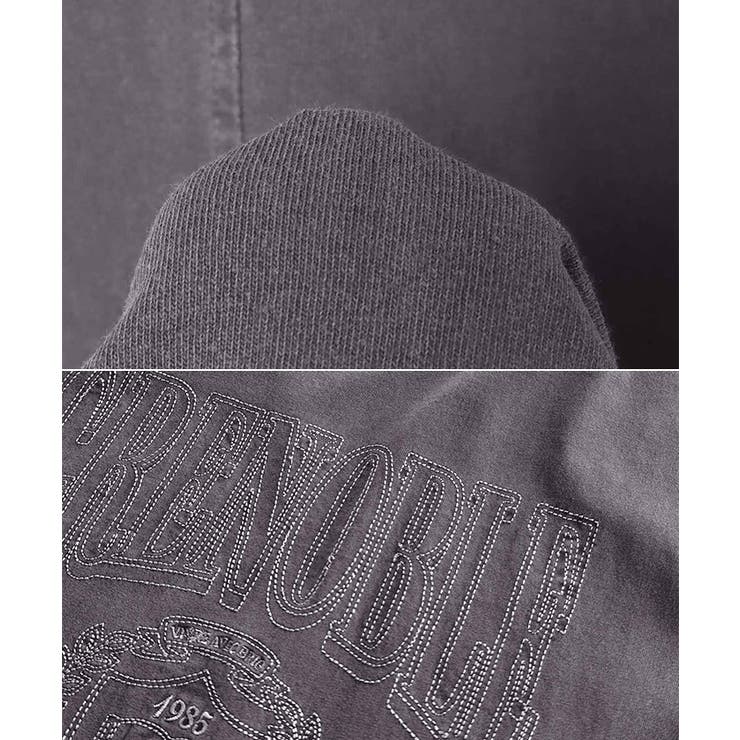 ピグメント加工 ロゴ刺繍 Tシャツ | andme | 詳細画像15 