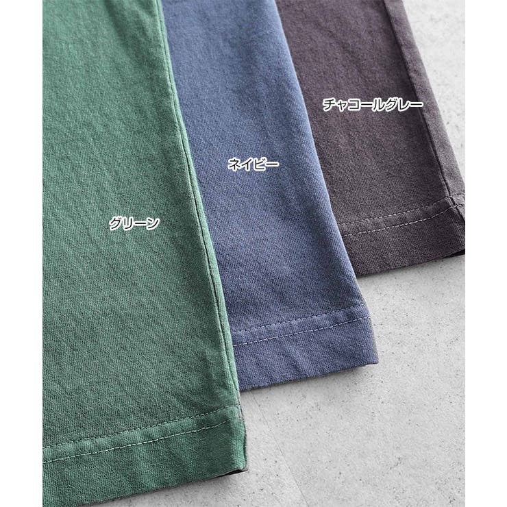 ピグメント加工 ロゴ刺繍 Tシャツ | andme | 詳細画像3 