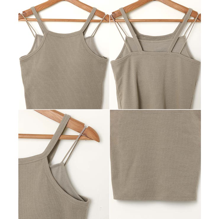 レイヤード風 カップイン キャミソール | andme | 詳細画像14 