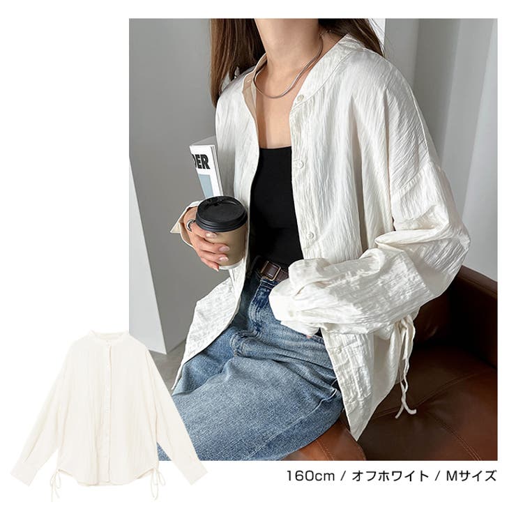 サイドドロー オーバーサイズ 長袖 | andme | 詳細画像6 