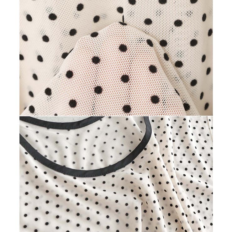 フロッキードット チュール シアー | andme | 詳細画像15 