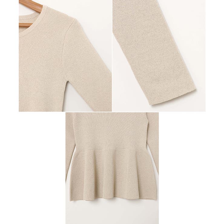 ペプラム ラメ ニット | andme | 詳細画像15 