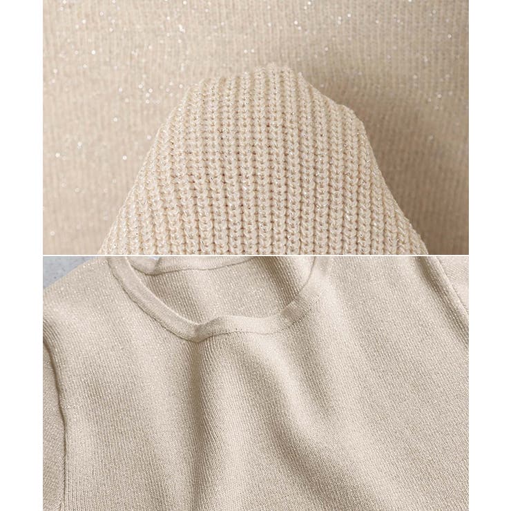 ペプラム ラメ ニット | andme | 詳細画像16 