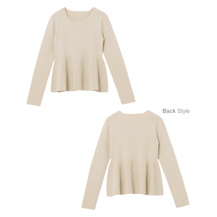 ペプラム ラメ ニット | andme | 詳細画像17 