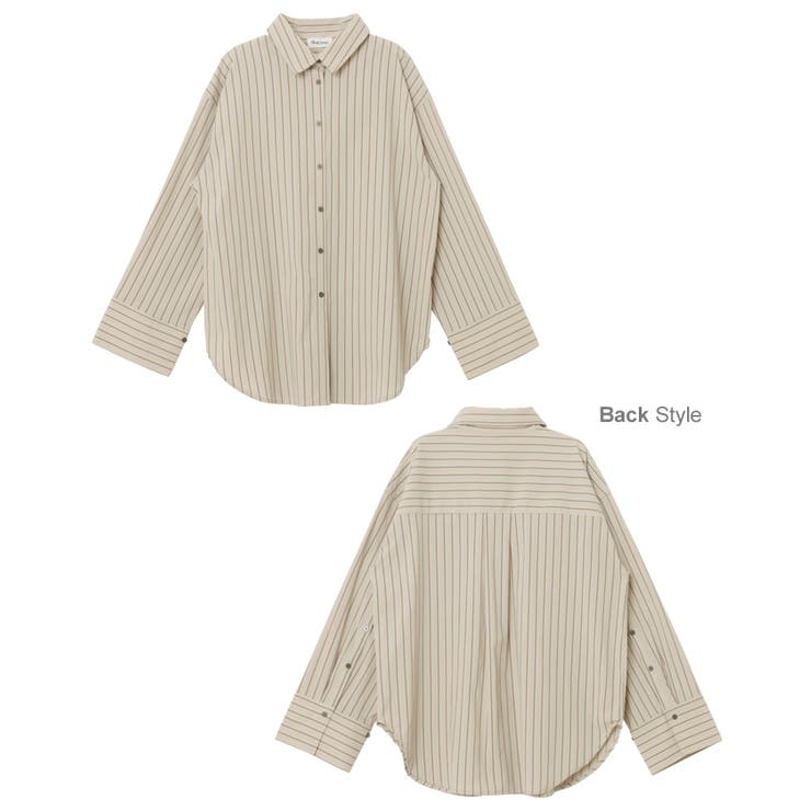 ストライプ オーバーサイズ 長袖 | andme | 詳細画像14 