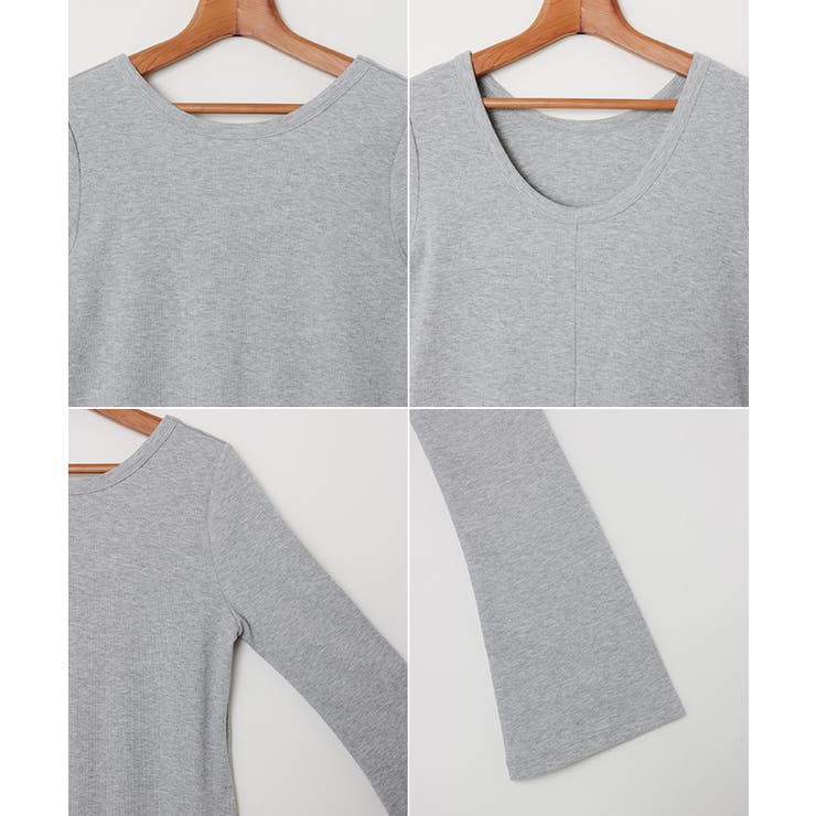 フレアスリーブ リブ ロング | andme | 詳細画像15 