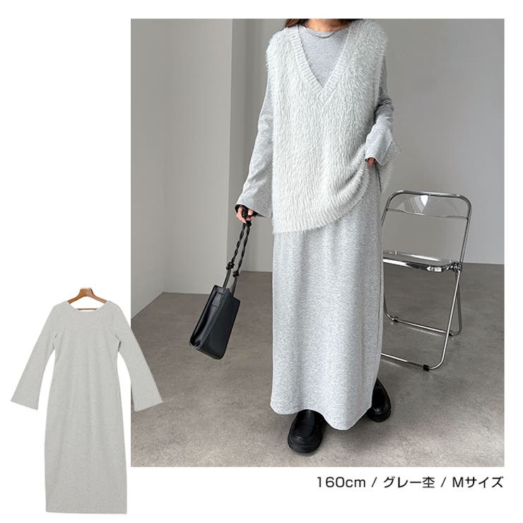 フレアスリーブ リブ ロング | andme | 詳細画像8 