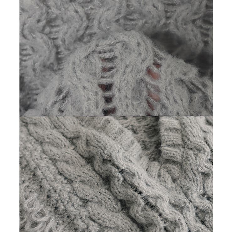 Vネック フリンジ ニット | andme | 詳細画像16 