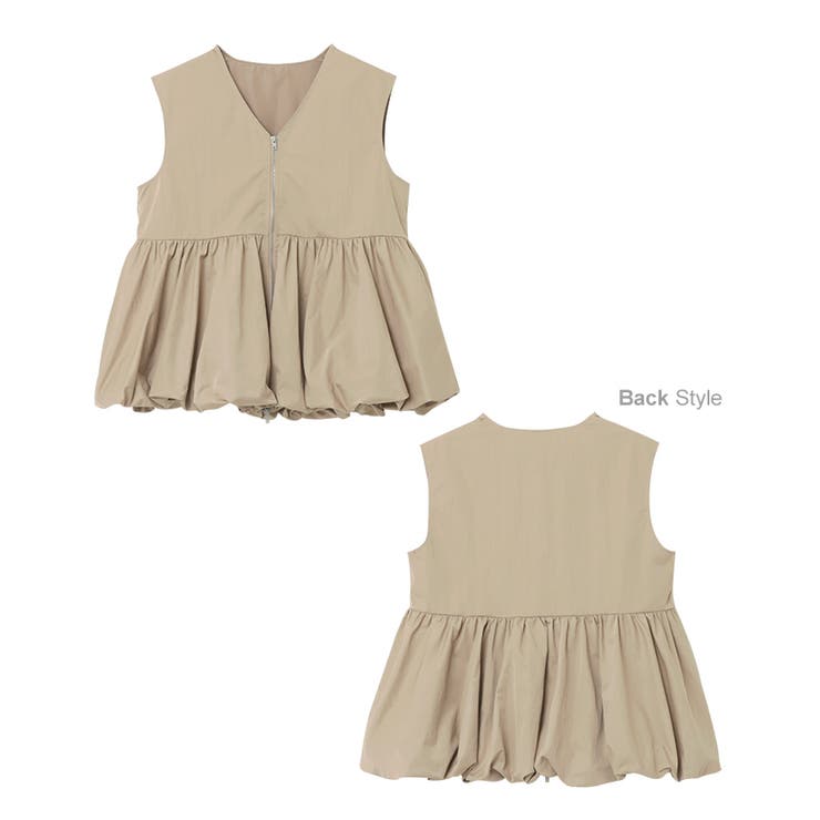 Vネック ペプラム バルーン | andme | 詳細画像17 