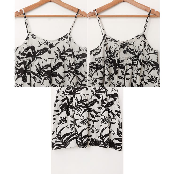 リーフ柄 バックオープン キャミソール | andme | 詳細画像12 