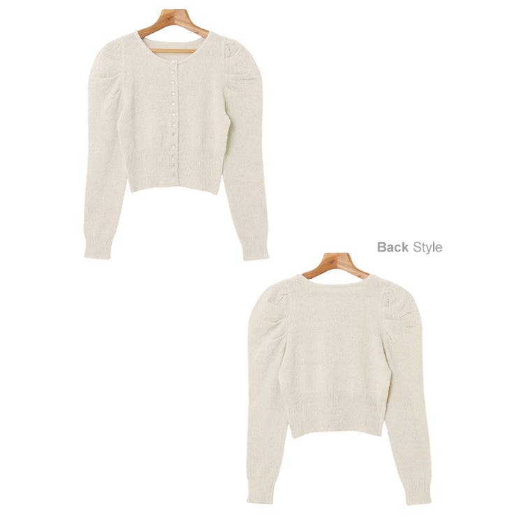 パフスリーブ ショート丈 ニット | andme | 詳細画像18 