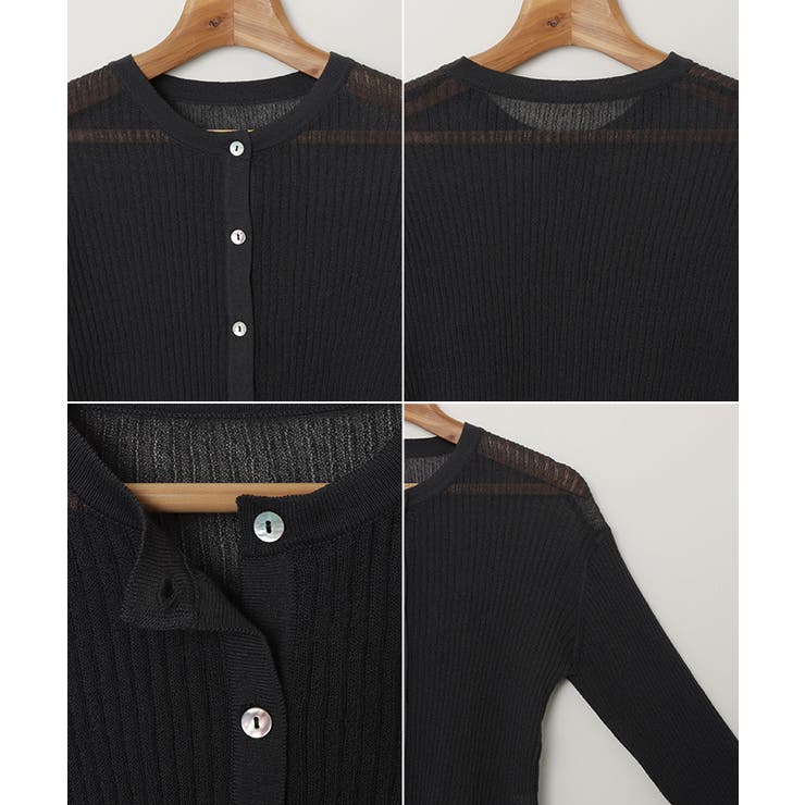 ショート丈 シアー リブ | andme | 詳細画像16 