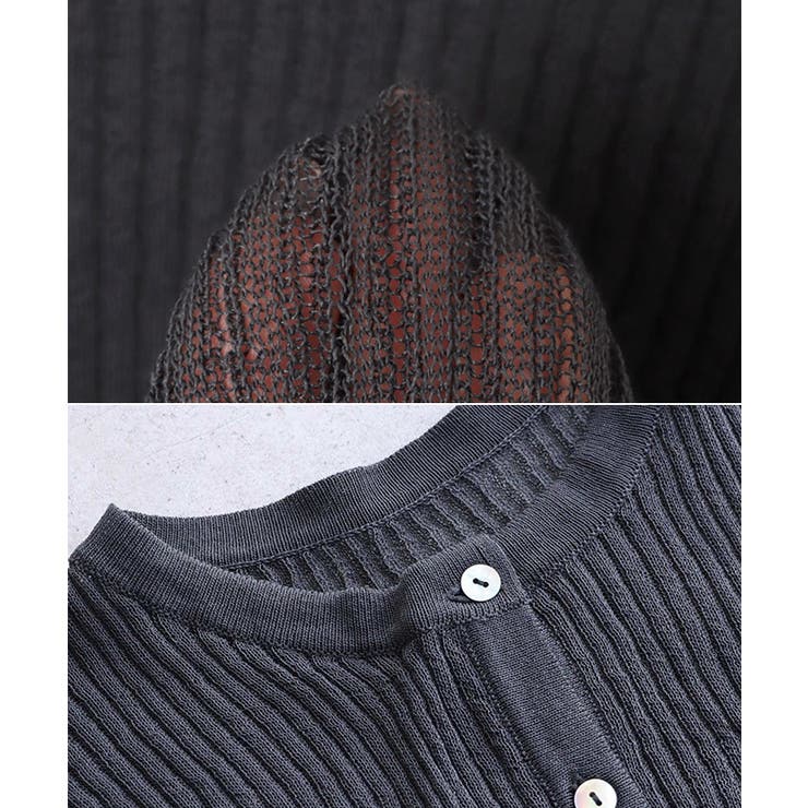 ショート丈 シアー リブ | andme | 詳細画像18 