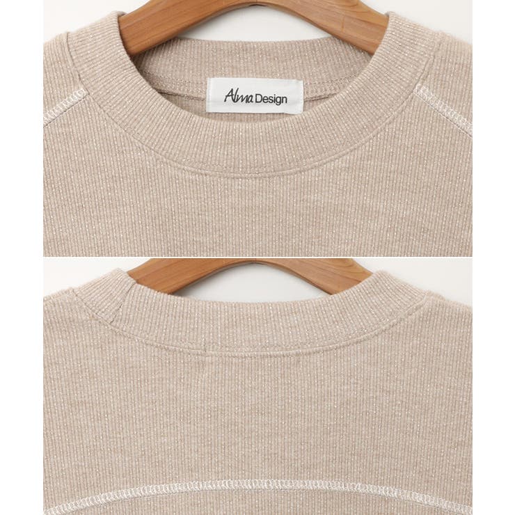 テレコリブ ショート丈 ラメ | andme | 詳細画像15 