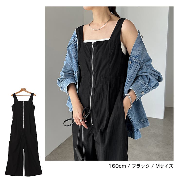 フロントジップ スクエアネック ワイド | andme | 詳細画像9 