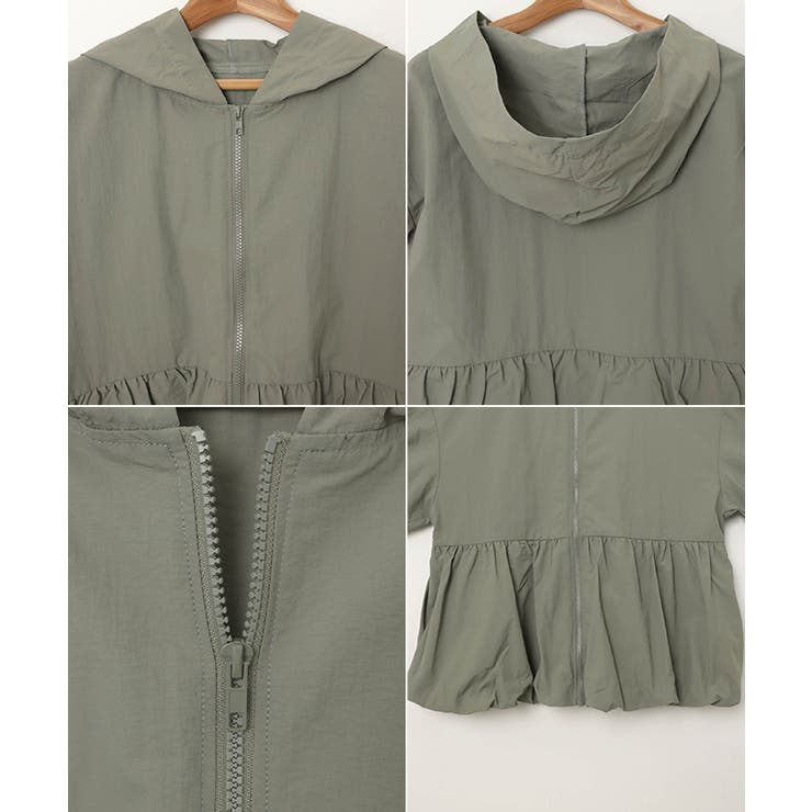 ワッシャーナイロン ペプラム ジップ | andme | 詳細画像15 