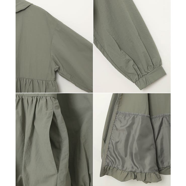 ワッシャーナイロン ペプラム ジップ | andme | 詳細画像16 