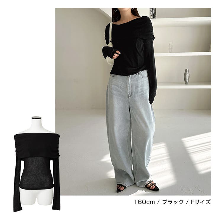 オフショルダー シアー トップス | andme | 詳細画像13 