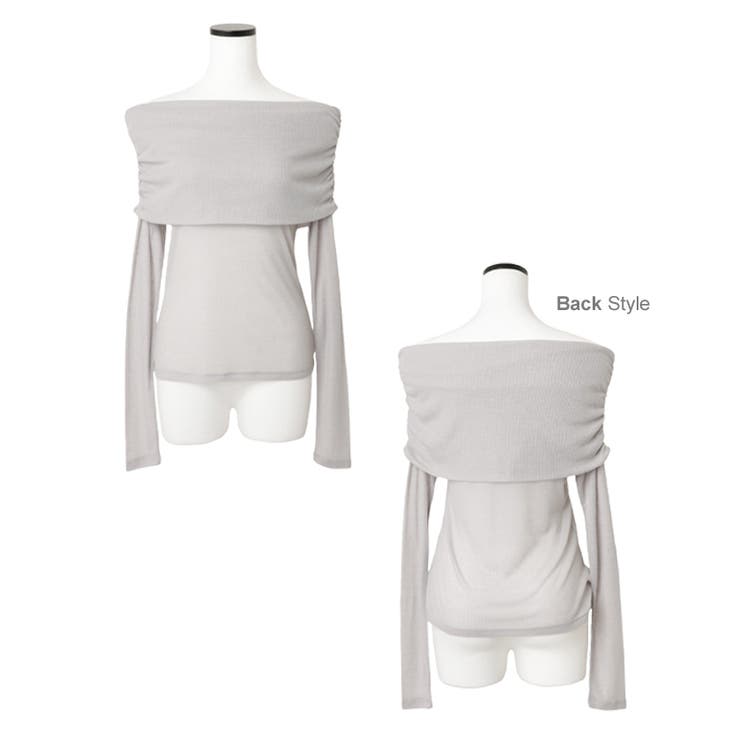 オフショルダー シアー トップス | andme | 詳細画像17 