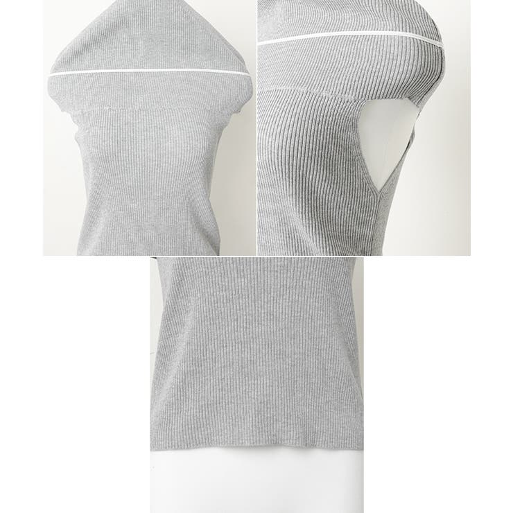 オフショルダー シアー リブ | andme | 詳細画像15 