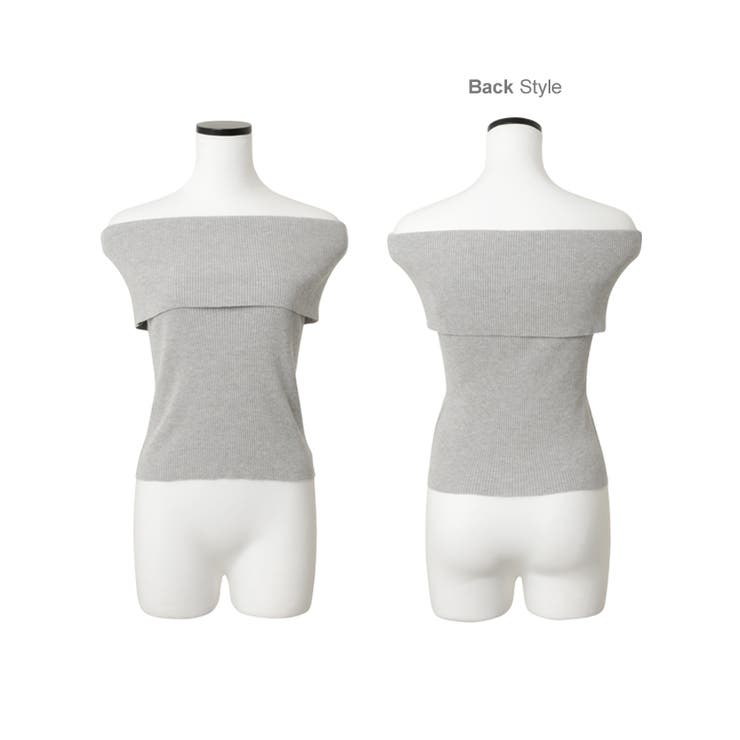 オフショルダー シアー リブ | andme | 詳細画像17 