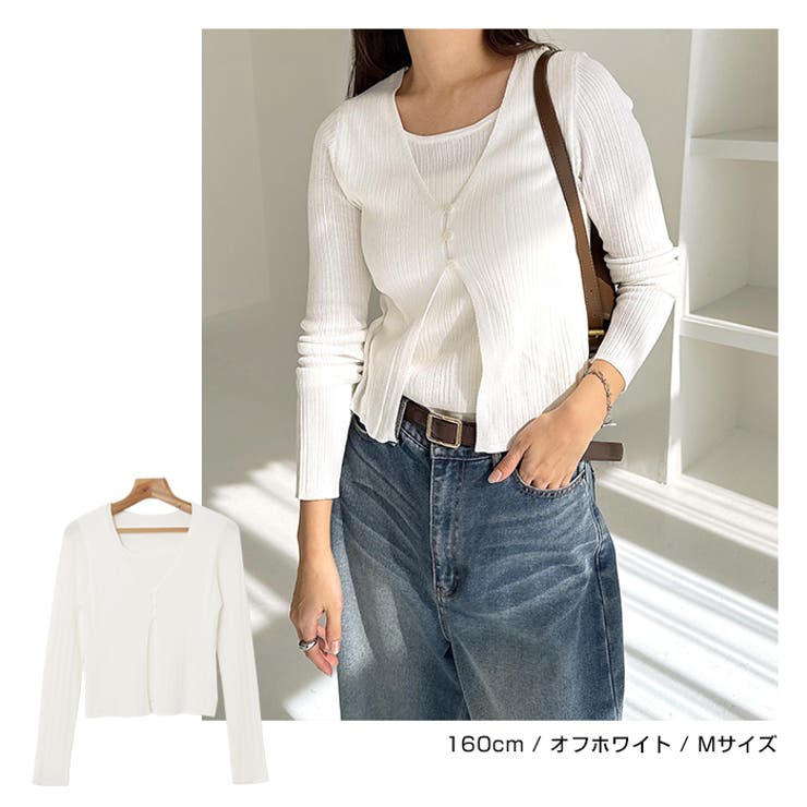 レイヤード風 シアー リブ | andme | 詳細画像6 