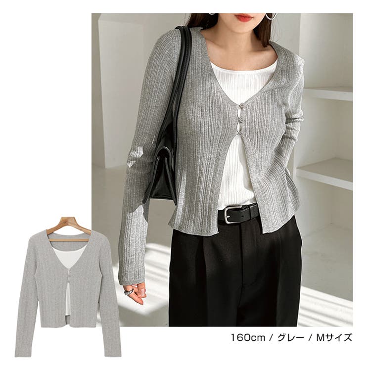 レイヤード風 シアー リブ | andme | 詳細画像10 