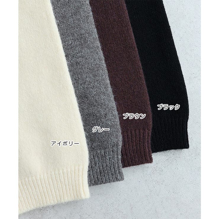 肩スリット レイヤード風 ニット | andme | 詳細画像3 