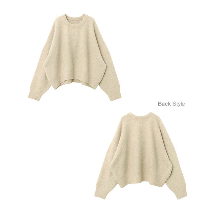 ボリューム袖 クルーネック ニット | andme | 詳細画像20 