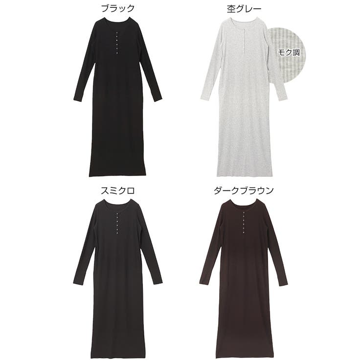 セルフカットリブ ヘンリーネック 長袖 | andme | 詳細画像2 