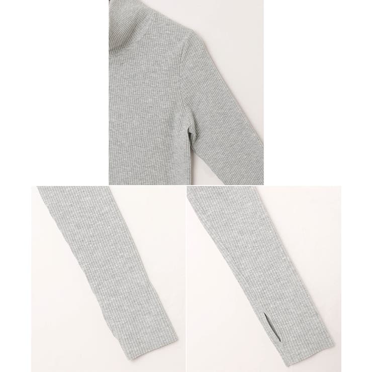 セルフカットリブ ハーフジップ 長袖 | andme | 詳細画像17 