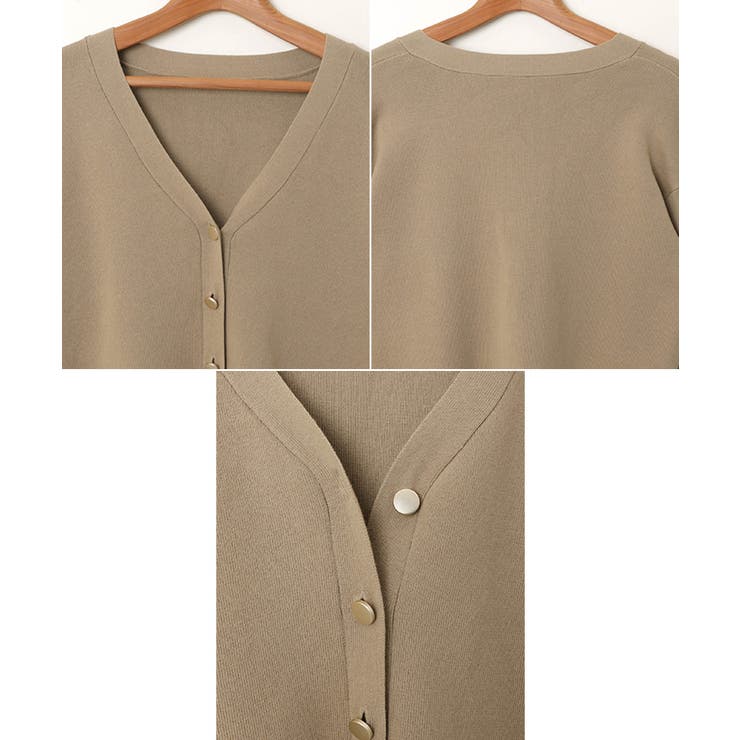 メタルボタン 長袖 Vネック | andme | 詳細画像18 