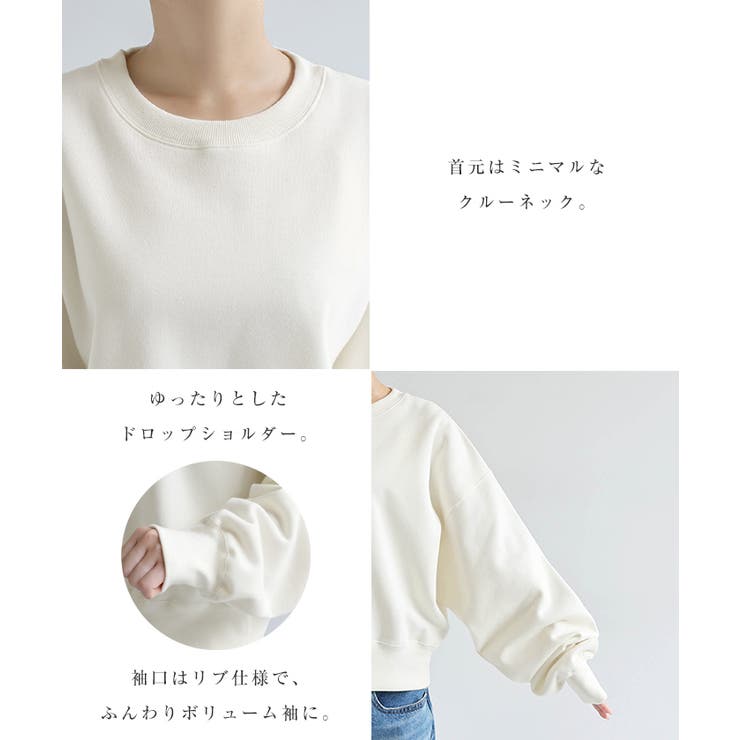 裏起毛 ショート丈 スウェット | andme | 詳細画像4 