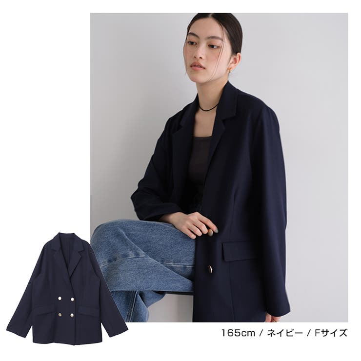 金ボタン ダブル テーラード | andme | 詳細画像13 