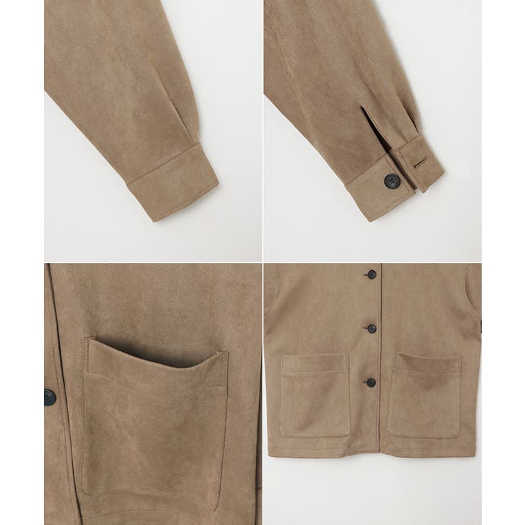 フェイクスエード カバーオール ジャケット | andme | 詳細画像16 