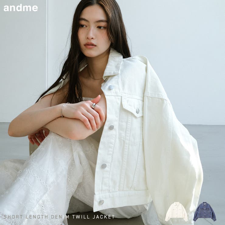 デニムジャケット ショート丈 ツイル | andme | 詳細画像1 