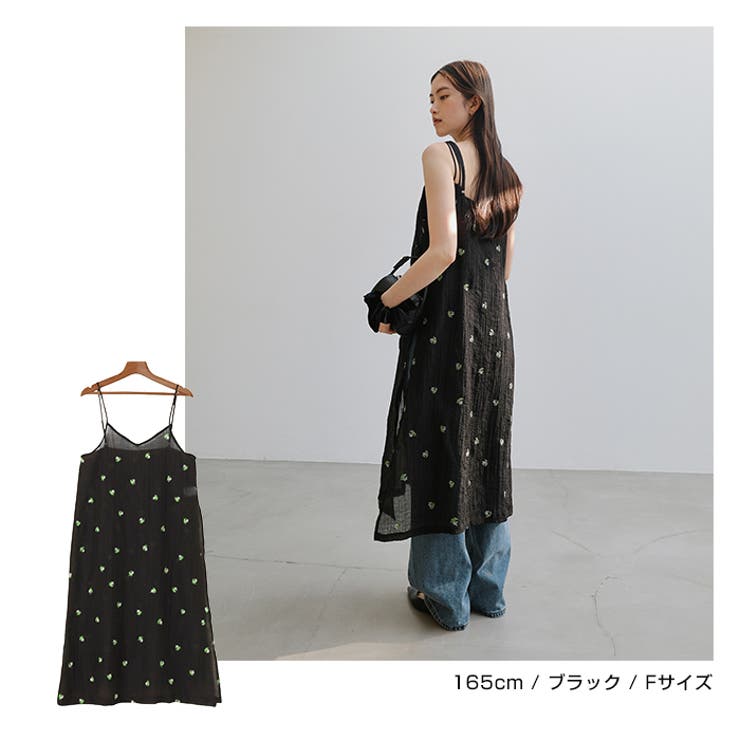 小花柄 シアー キャミソール | andme | 詳細画像10 