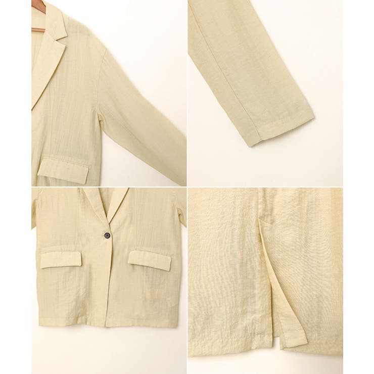 リネンブレンド テーラード シアー | andme | 詳細画像16 