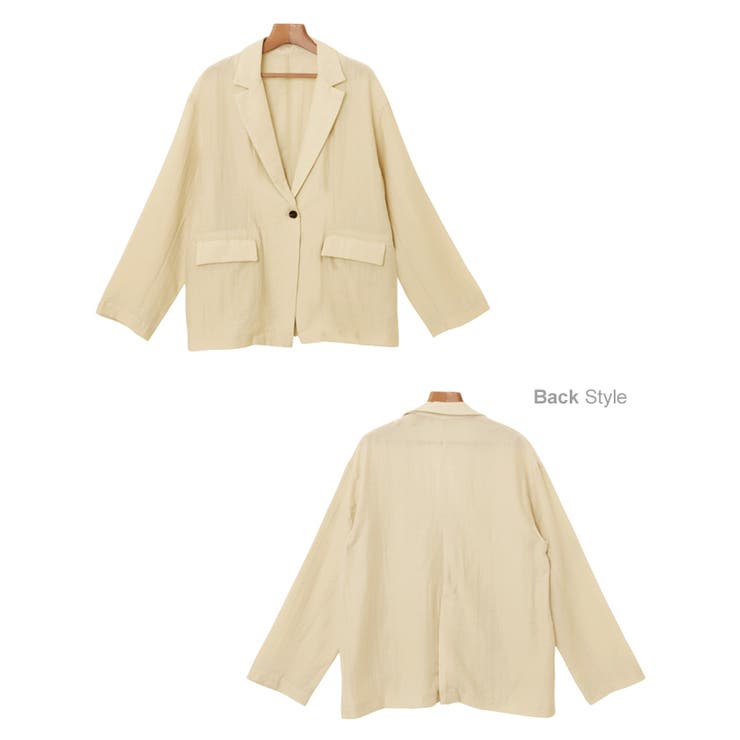 リネンブレンド テーラード シアー | andme | 詳細画像18 