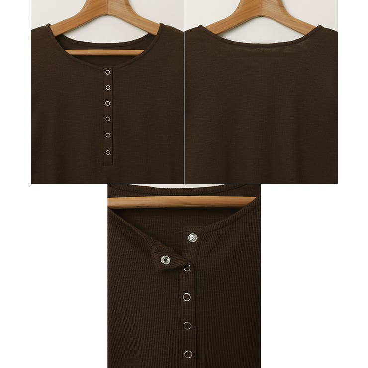 シアー ヘンリーネック スラブリブ | andme | 詳細画像13 