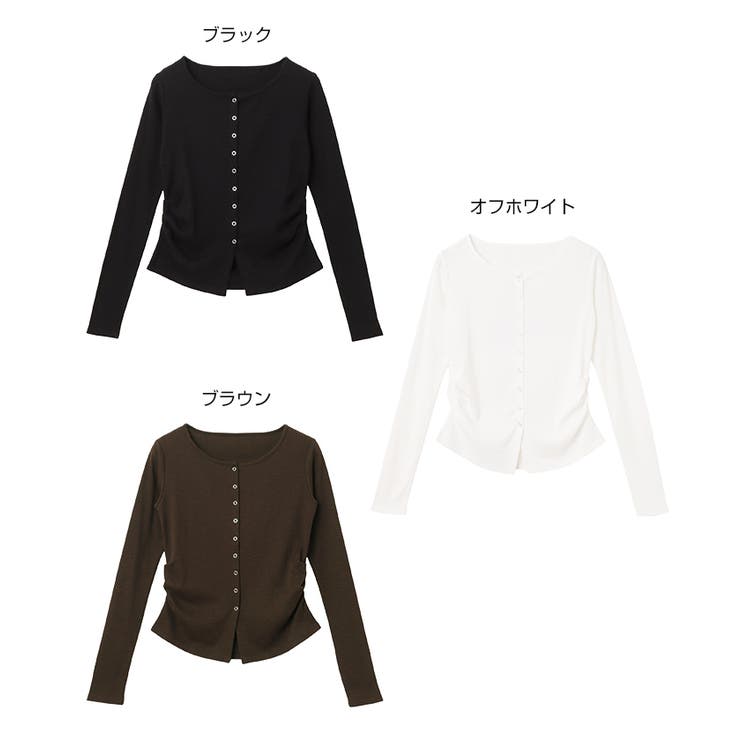 シアー カーディガン スラブリブ | andme | 詳細画像2 