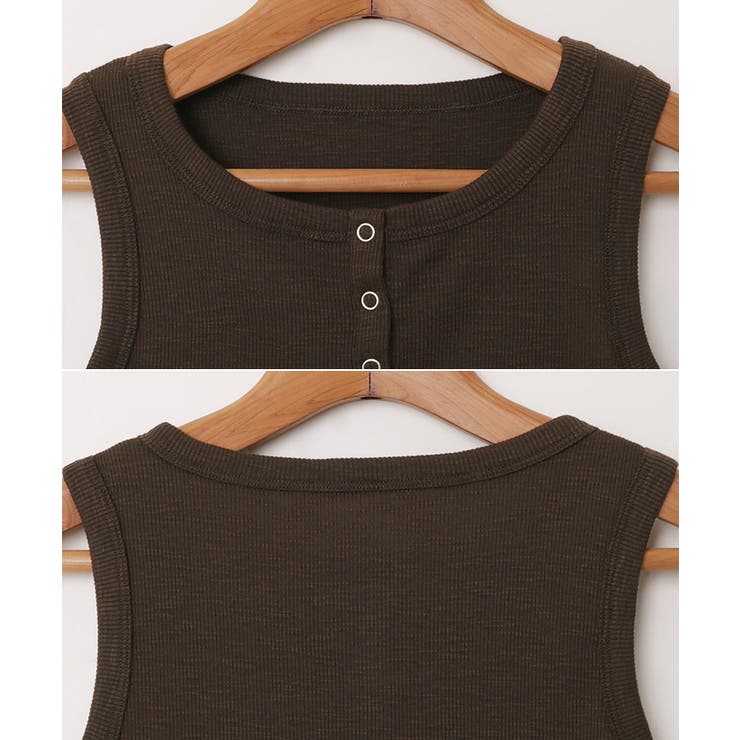 ヘンリーネック シアー タンクトップ | andme | 詳細画像15 